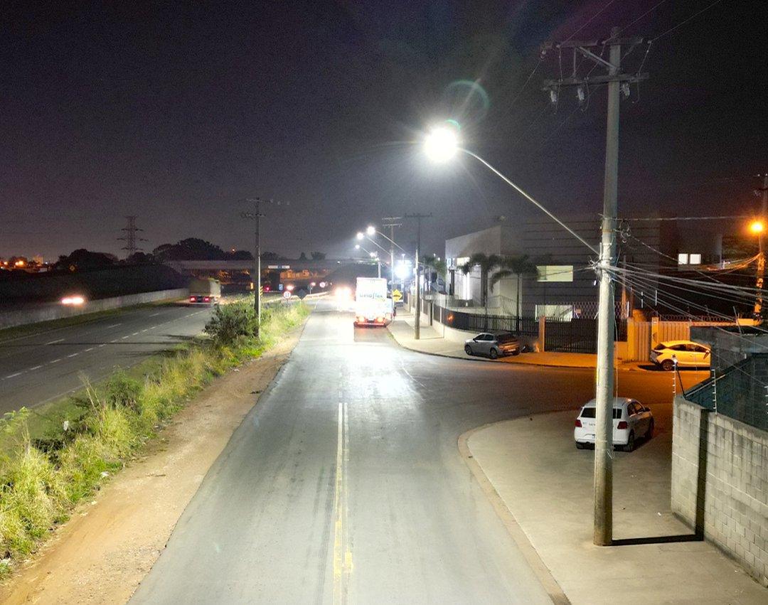 Distrito Industrial João Batista Caruso começa a receber novas luminárias em LED