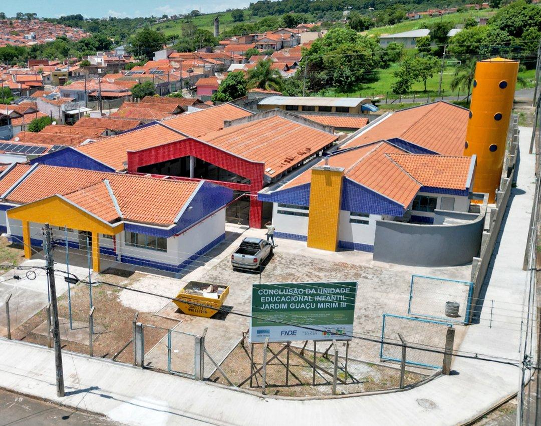 Instalada a caixa d’água do CEI Guaçu Mirim; serão 180 vagas para crianças de 0 a 3 anos