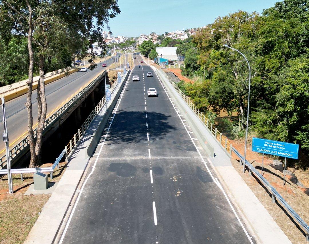 Nova ponte da Avenida Brasil traz mobilidade e mais fluidez ao trânsito de Mogi Guaçu