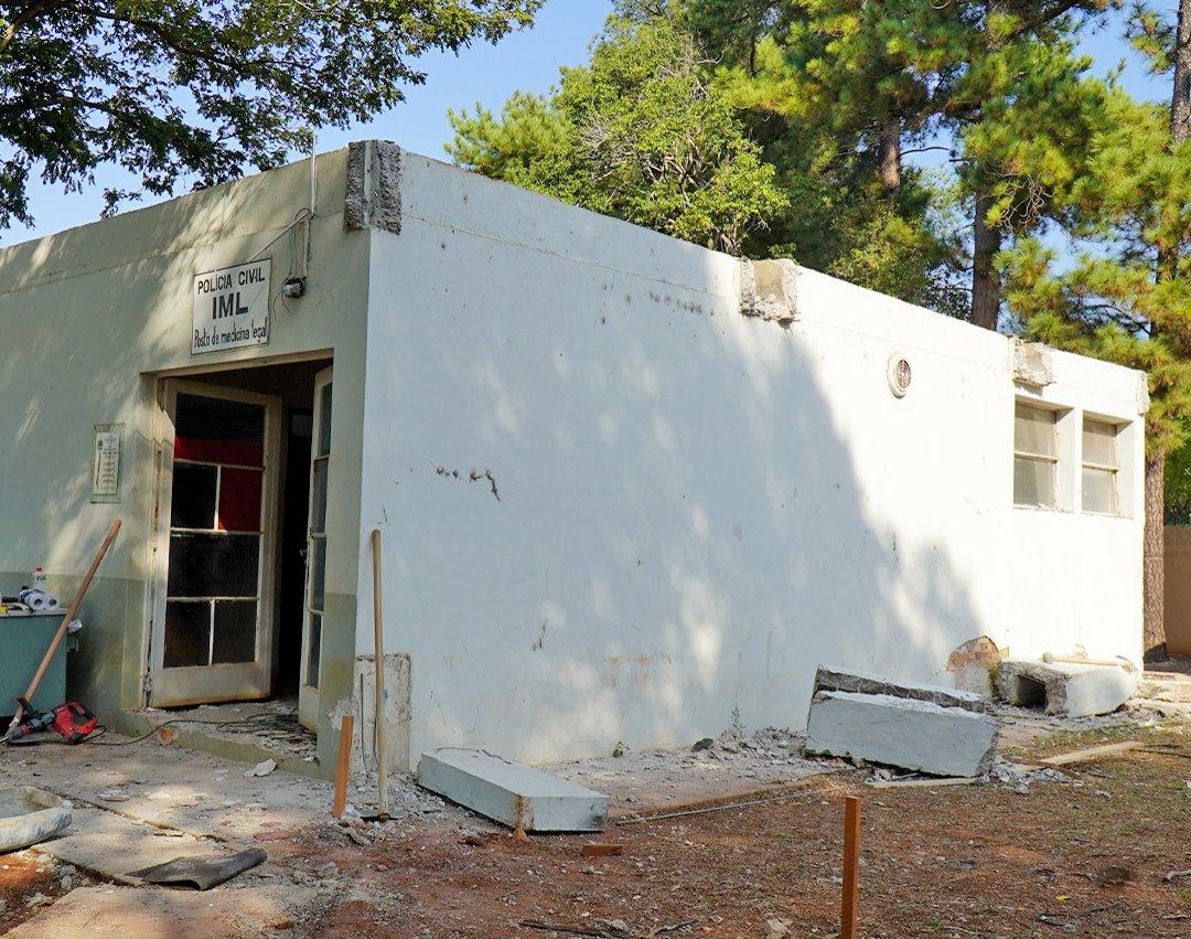 Iniciada a reforma e ampliação do necrotério do IML no Jardim Novo I