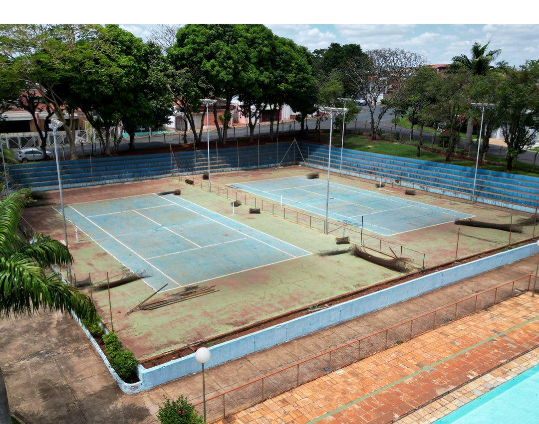 Quadras de tênis do Campano serão reformadas e quadra poliesportiva receberá nova pintura