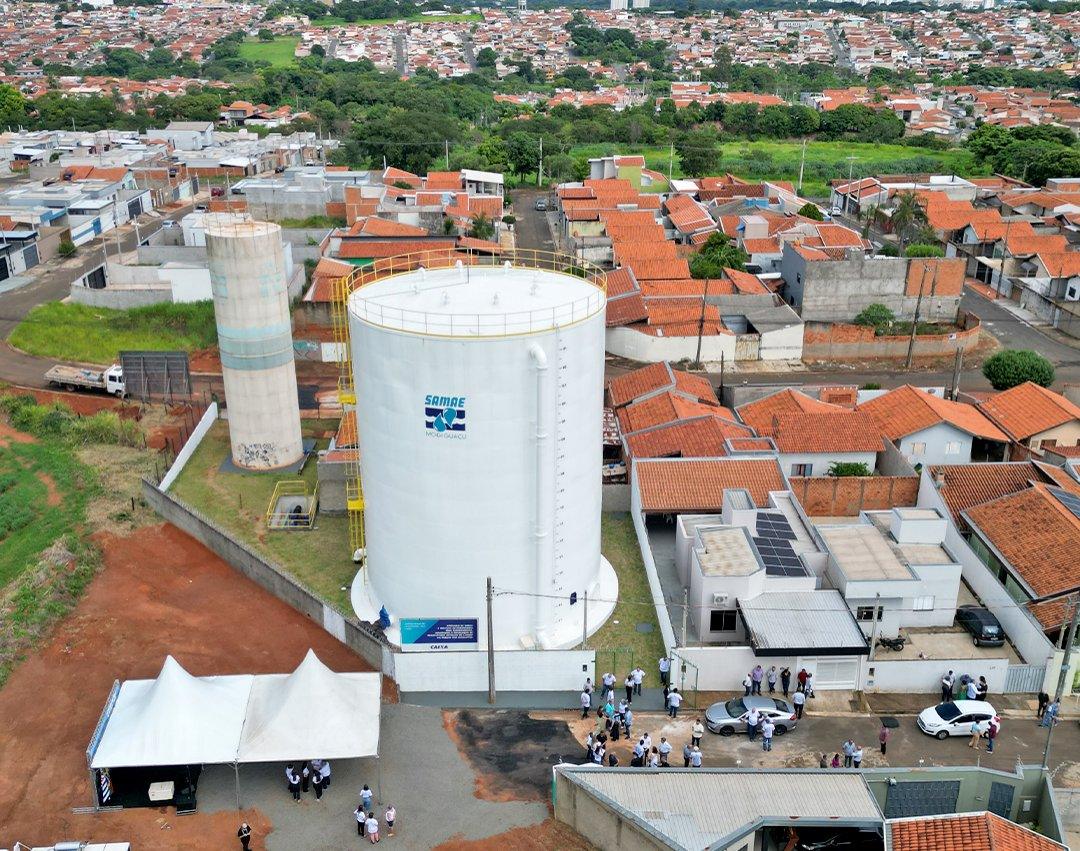Com capacidade para 2,8 milhões de litros de água, novo reservatório é inaugurado na Zona Sul