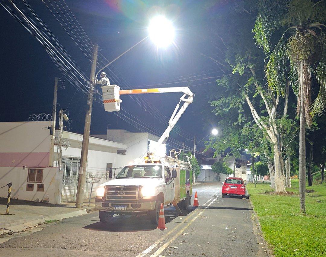 Mais nove bairros do município serão contemplados com iluminação em LED
