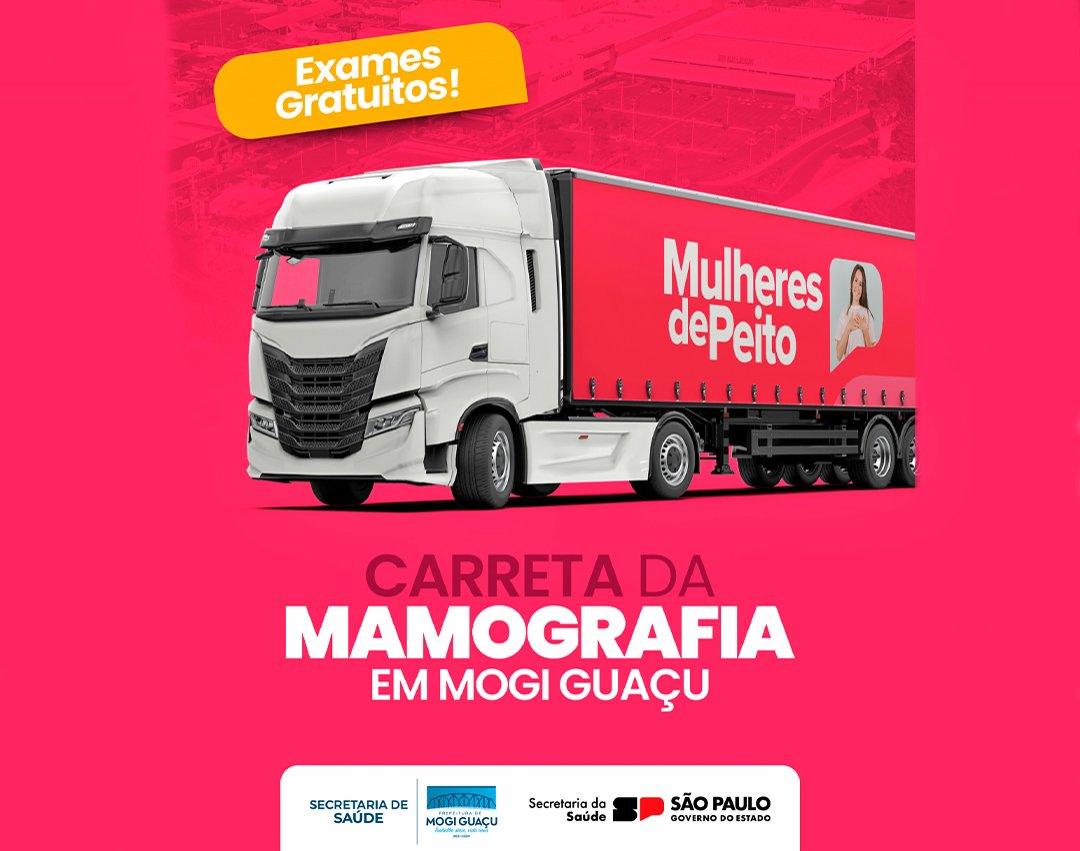 Carreta da Mamografia estará em Mogi Guaçu de 29 de abril a 10 de maio