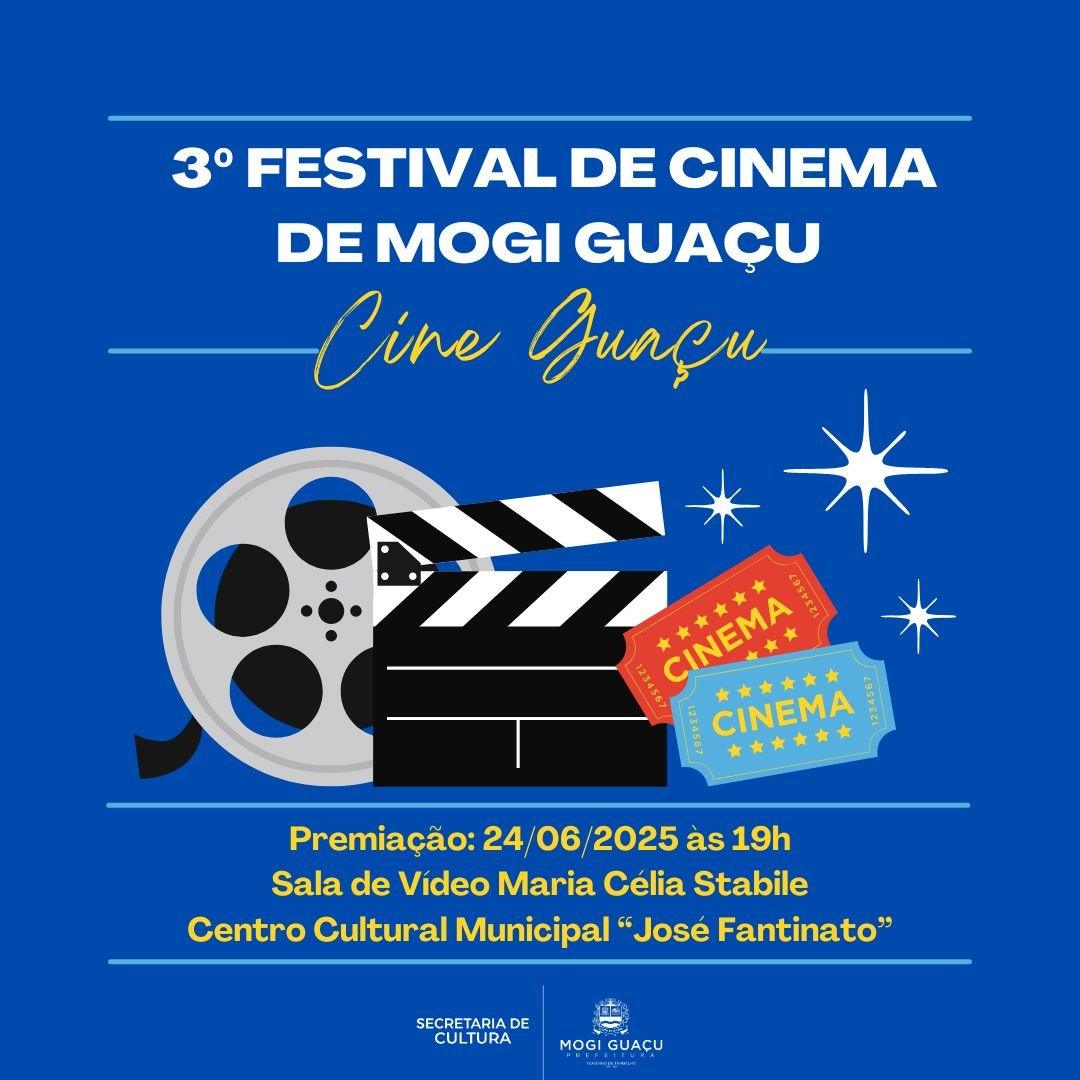 Exibição e premiação do 3º Cine Guaçu será no dia 24 de junho, no Centro Cultural