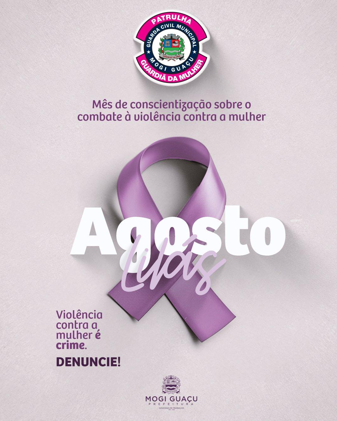 Agosto Lilás: Guardiã da Mulher promove ações de mobilização, prevenção e combate à violência contra a mulher