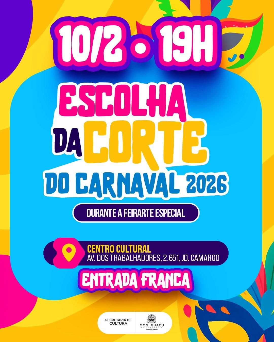Eleição da Corte de Carnaval será destaque da Feirarte na próxima terça-feira 