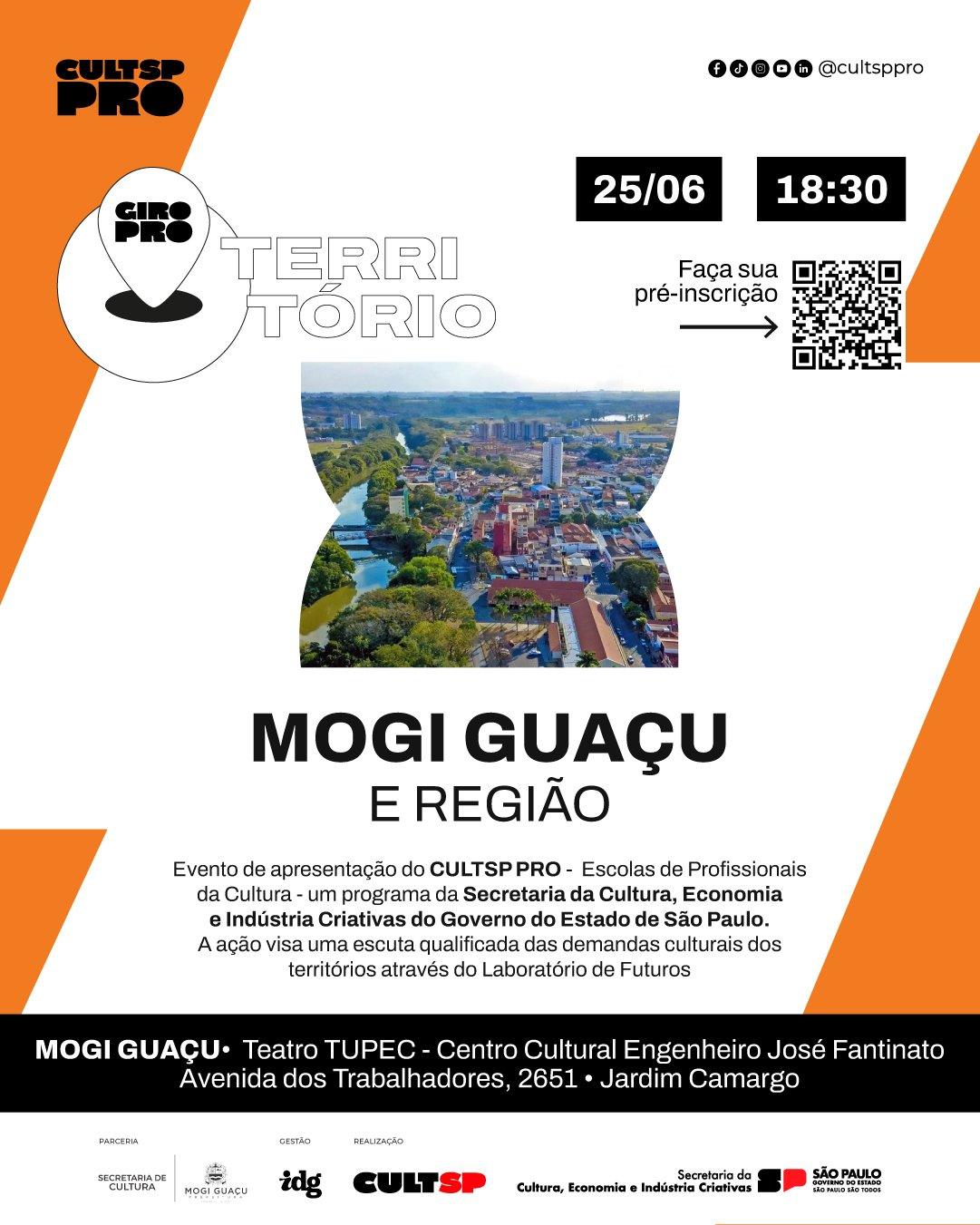 Giro Pro Território chega a Mogi Guaçu para fortalecer a qualificação de profissionais da Cultura