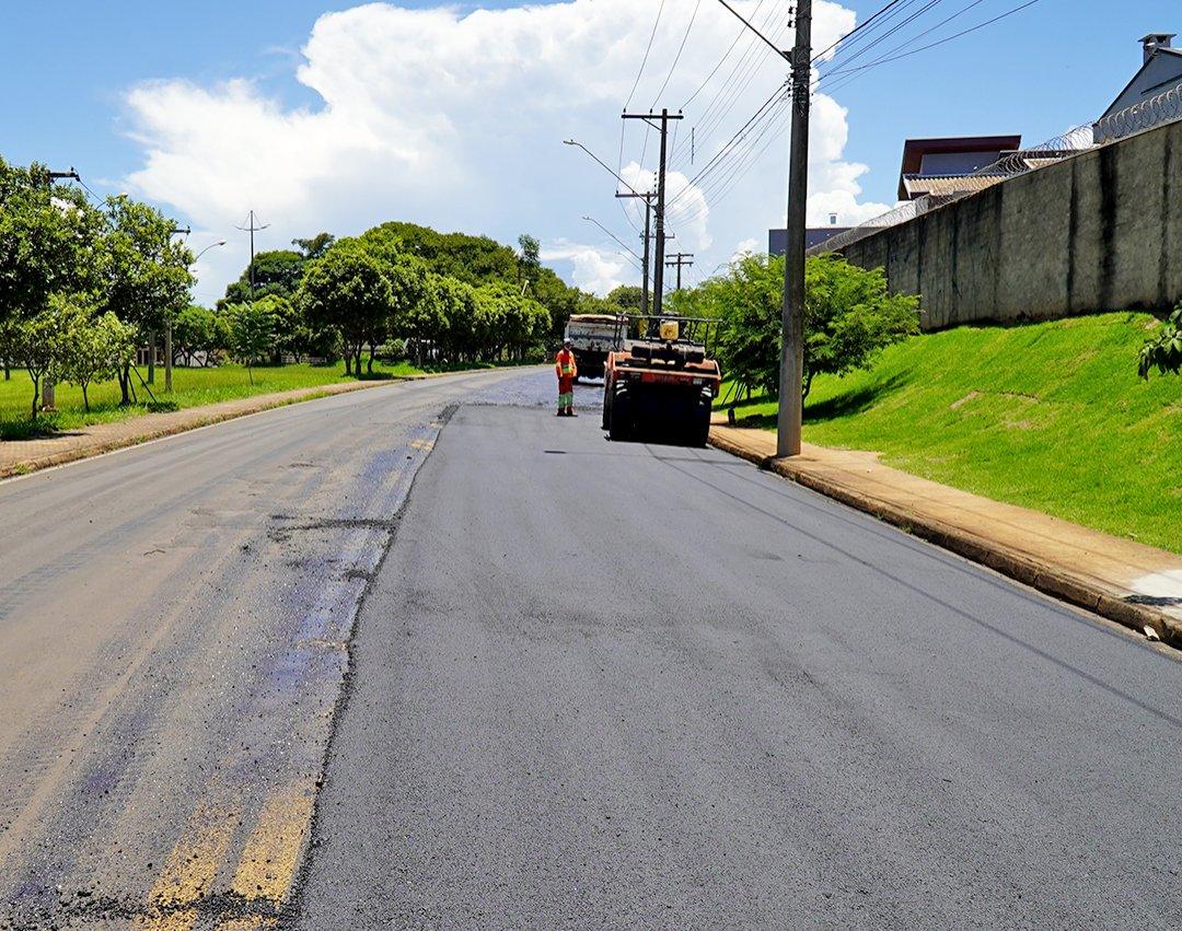 Recape é retomado na Avenida Brasil e seguirá pela Avenida Melvin Jones